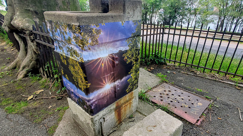 From Source to Spout exhibition: 111th St. basketball courts / Boyd Corners Reservoir, Putnam County