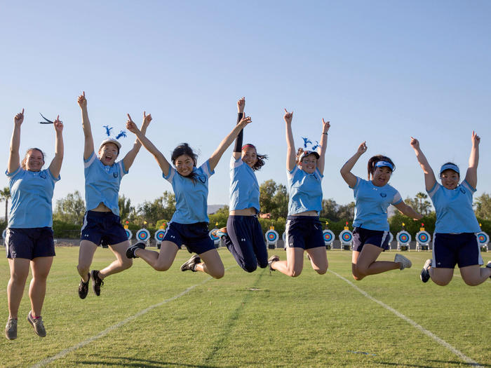 Columbia women's archery team