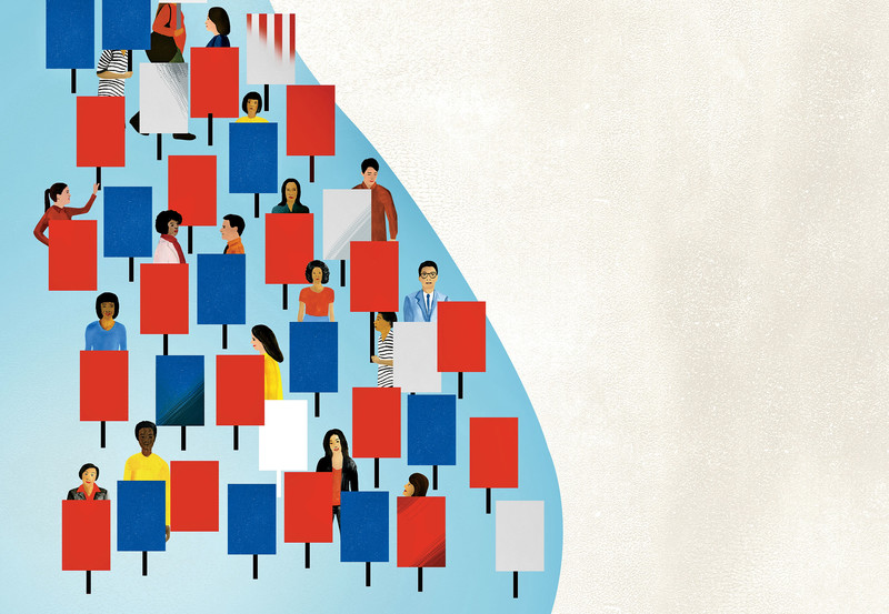 Voting booth illustration
