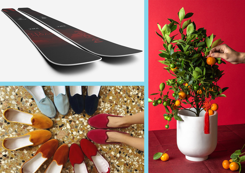 Liberty Skis, SantM slippers, Via Citrus tree