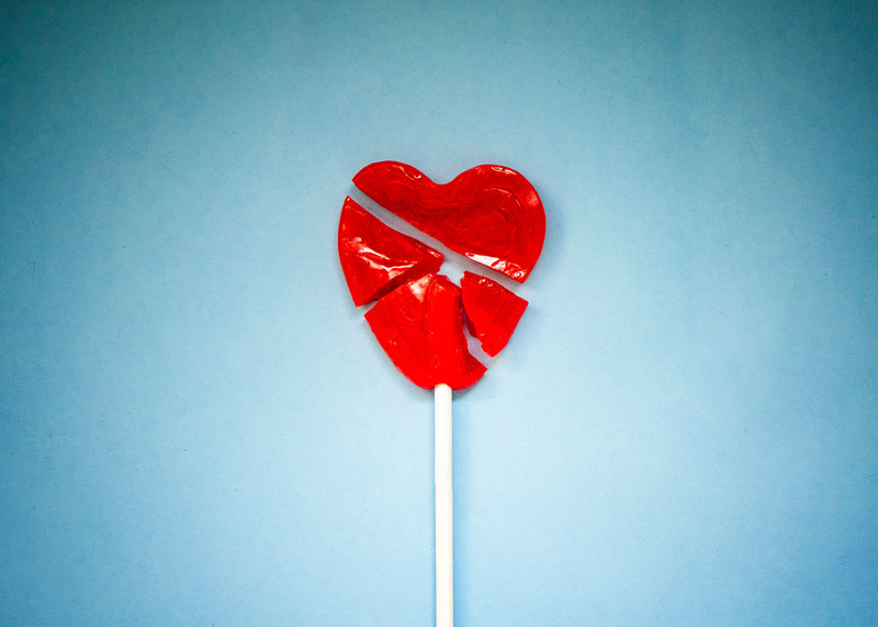 broken heart lollipop