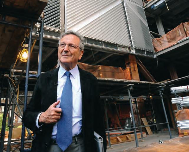 Architect José Rafael Moneo outside the Northwest Corner Building at Columbia University