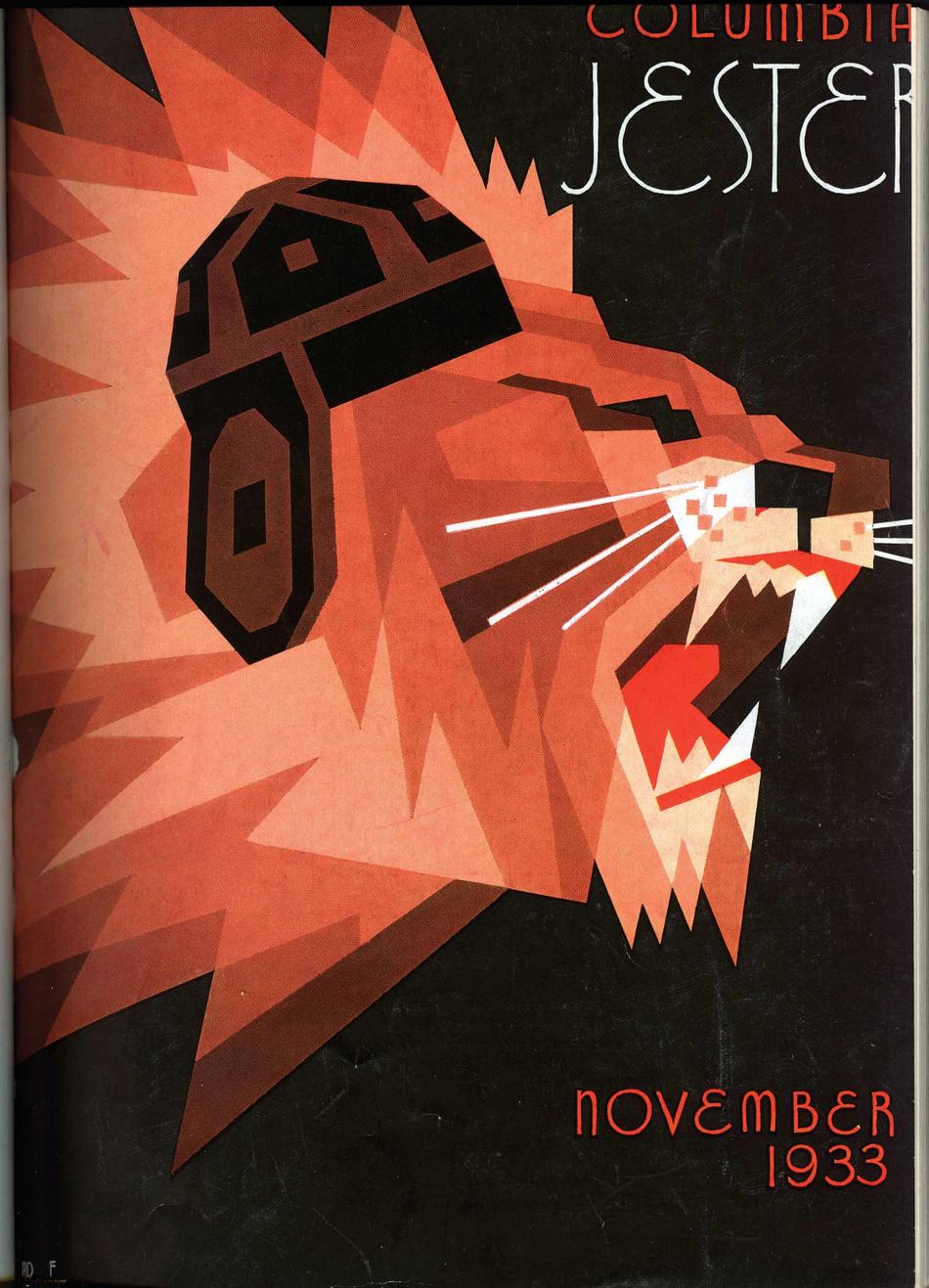 November 1933 cover of the Columbia Jester, with cover art by Ad Reinhardt