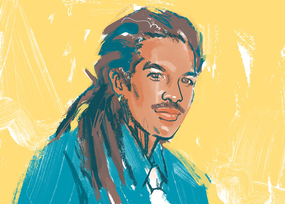 Illustration of Columbia psychologist Carl L. Hart by Jonny Ruzzo for Columbia Magazine, 2020