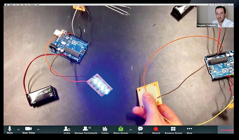 A Zoom lab meeting at Columbia Engineering school