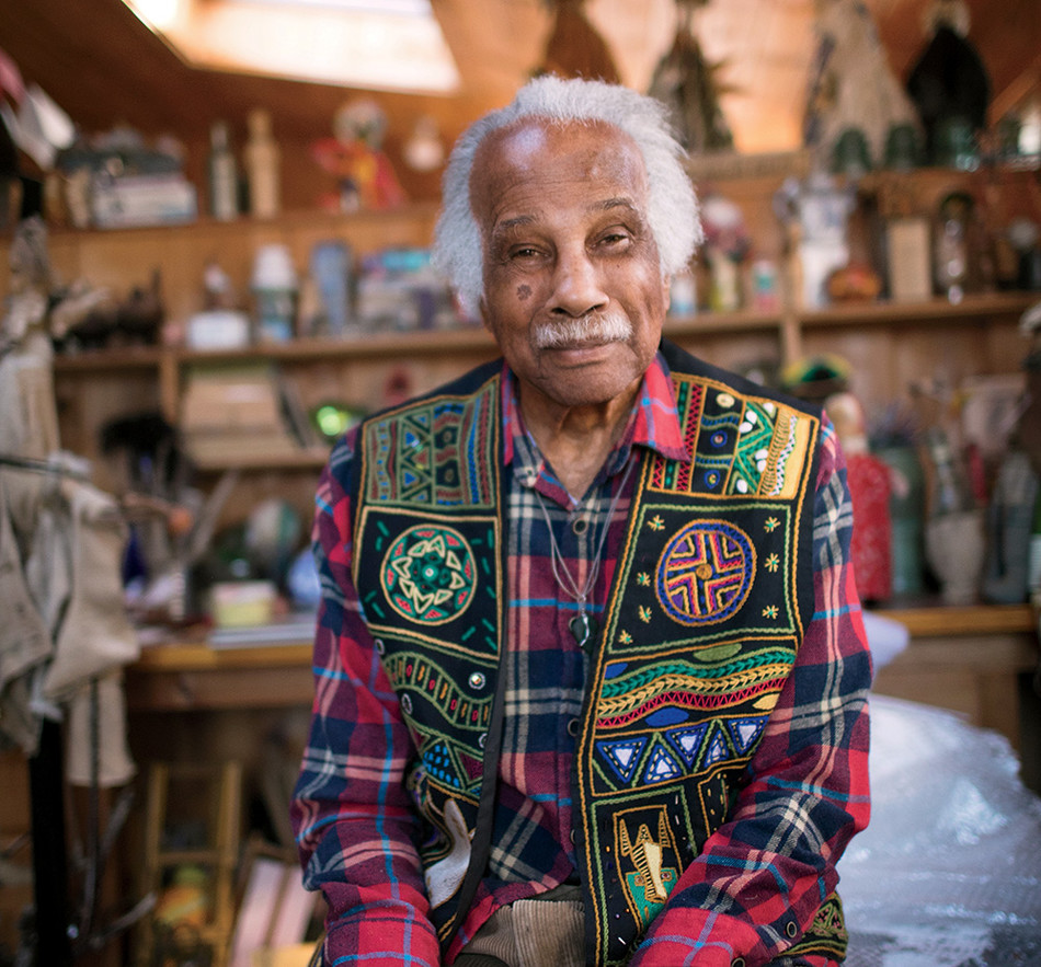 Artist Ashley Bryan photographed by Matt Cosby