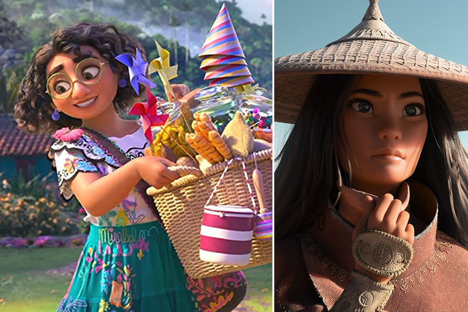 Stills from Encanto and Raya and the Last Dragon