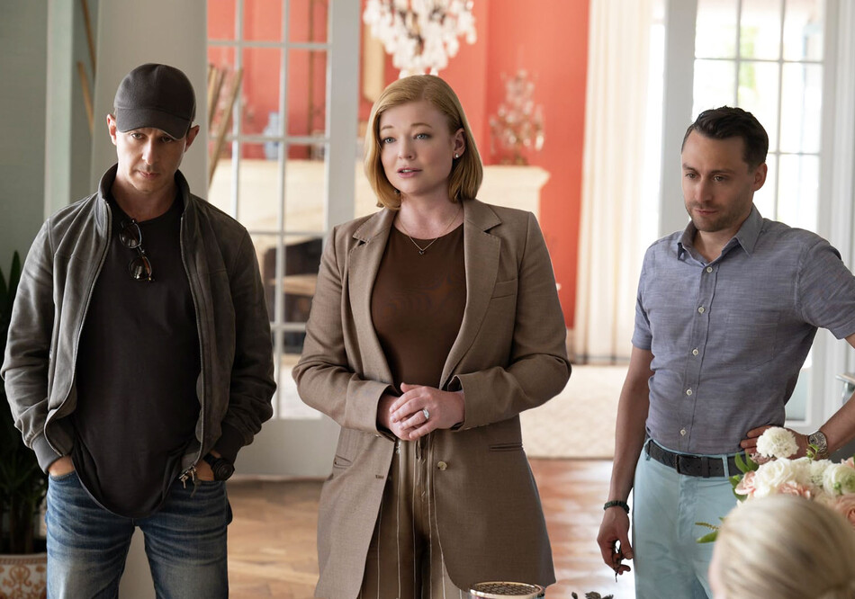Jeremy Strong, Sarah Snook, and Kieran Culkin in Succession